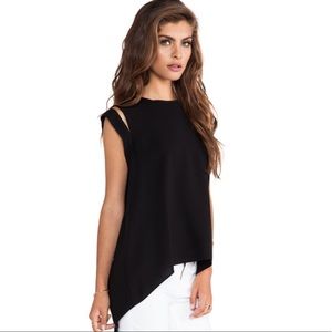 BCBGMAXAZRIA Black Calin Open Back Top Size XS